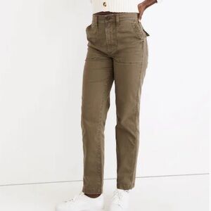Madewell Brown Curvy Vintage Straight Workwear Pants